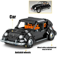 Thumbnail for Building Blocks MOC Vintage Sports Classic Car Bricks Kids Toys - 9