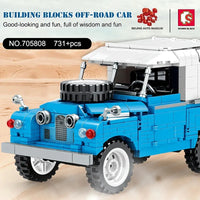 Thumbnail for Building Blocks MOC Vintage WW2 Off - Road Car Bricks Toys 705808 - 9