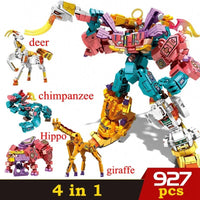 Thumbnail for Building Blocks MOC Wilderness Guardian Transforming Mecha Bricks Kids Toy Construction Set Toys - 2