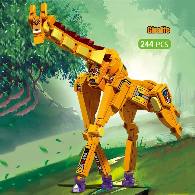Building Blocks MOC Wilderness Guardian Transforming Mecha Bricks Kids Toy - 6
