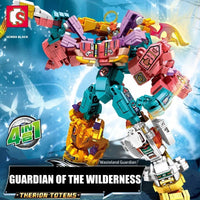 Thumbnail for Building Blocks MOC Wilderness Guardian Transforming Mecha Bricks Kids Toy Construction Set Toys - 3