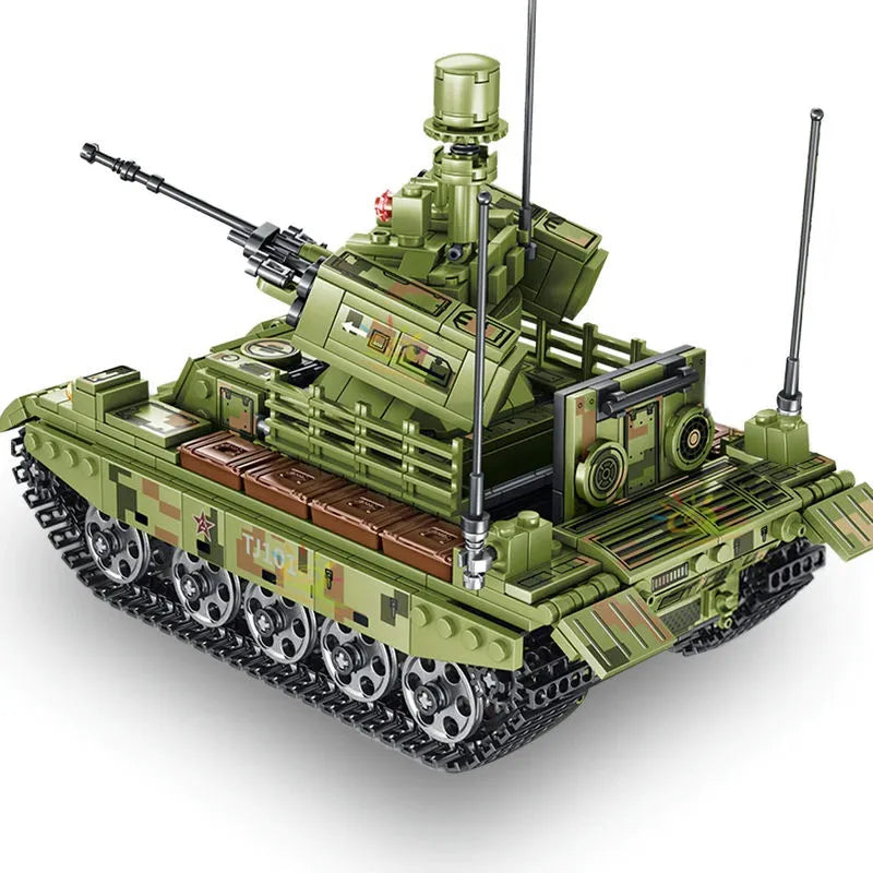 Building Blocks MOC WW2 Army Heavy Battle Tank Bricks Toys - 5