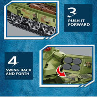 Thumbnail for Building Blocks MOC WW2 Army Heavy Battle Tank Bricks Toys - 3