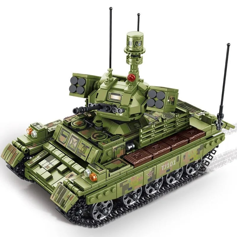 Building Blocks MOC WW2 Army Heavy Battle Tank Bricks Toys - 4