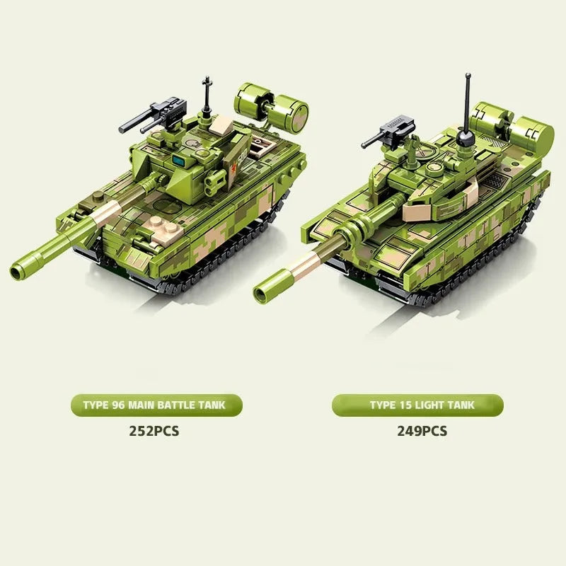 Building Blocks MOC WW2 Military 96B Main Battle Tank Bricks Toys - 5
