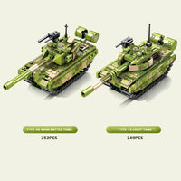 Thumbnail for Building Blocks MOC WW2 Military 96B Main Battle Tank Bricks Toys - 5