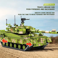 Thumbnail for Building Blocks MOC WW2 Military 96B Main Battle Tank Bricks Toys - 3