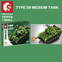 Thumbnail for Building Blocks MOC WW2 Military Type 88 Main Battle Tank Bricks Toys - 3