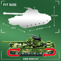 Thumbnail for Building Blocks MOC WW2 Military Type 88 Main Battle Tank Bricks Toys Construction Set Toys - 7