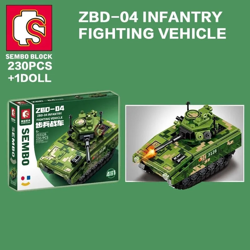 Building Blocks MOC WW2 Military Type 88 Main Battle Tank Bricks Toys Construction Set Toys - 6