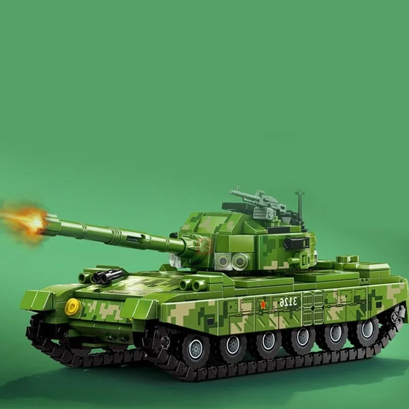 Building Blocks MOC WW2 Military Type 88 Main Battle Tank Bricks Toys Construction Set Toys - 1