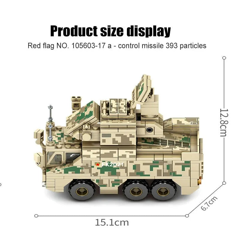 Building Blocks Modern Military HQ-17 Air Defense Missile Bricks Toy Construction Set Toys - 4