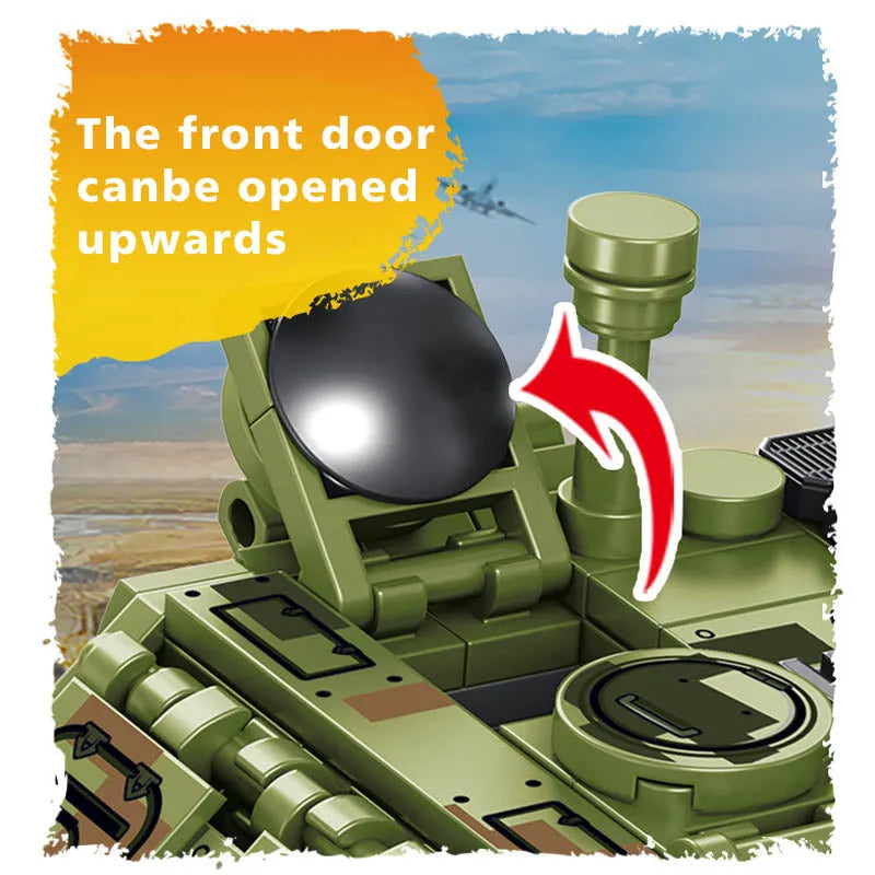 Building Blocks Modern Military Red Arrow Missile Vehicle Bricks Toy - 2
