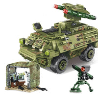 Thumbnail for Building Blocks Modern Military Red Arrow Missile Vehicle Bricks Toy - 1