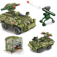 Thumbnail for Building Blocks Modern Military Red Arrow Missile Vehicle Bricks Toy - 5