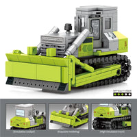 Thumbnail for Building Blocks Tech Mechanical Mixer Crane Truck Excavator Bricks Toy - 12