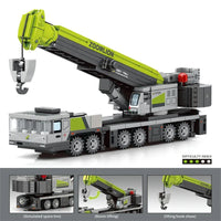 Thumbnail for Building Blocks Tech Mechanical Mixer Crane Truck Excavator Bricks Toy - 11