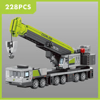 Thumbnail for Building Blocks Tech Mechanical Mixer Crane Truck Excavator Bricks Toy - 3