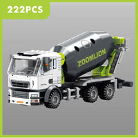 Thumbnail for Building Blocks Tech Mechanical Mixer Crane Truck Excavator Bricks Toy - 2