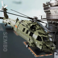 Thumbnail for Building Blocks Tech Military Armed Z20 Attack Helicopter Bricks Toy Construction Set Toys - 3