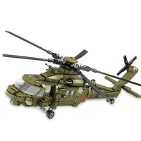 Thumbnail for Building Blocks Tech Military Z-20 Attack Helicopter Bricks Toys - 1
