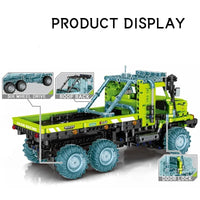 Thumbnail for Building Blocks Tech MOC AWD Heavy Duty Engineering Truck Bricks Toys - 5