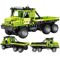 Thumbnail for Building Blocks Tech MOC AWD Heavy Duty Engineering Truck Bricks Toys - 1