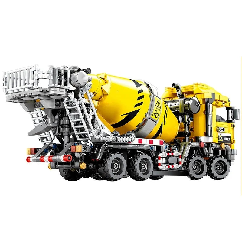 Building Blocks Tech MOC City Cement Mixer Truck Bricks Toys Construction Set Toys - 2