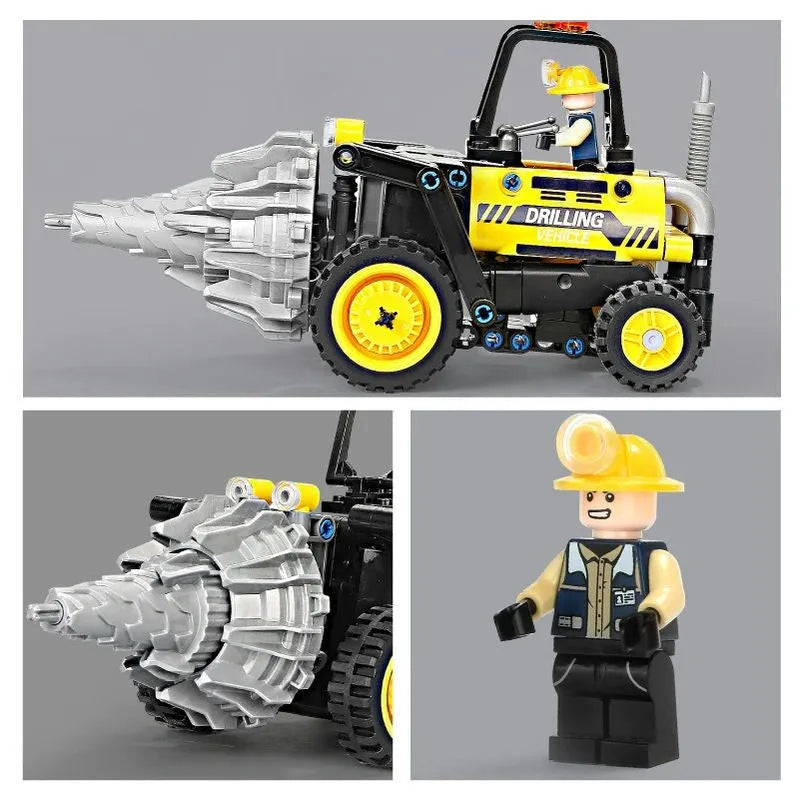 Building Blocks Tech MOC City Drilling Truck Machine Bricks Toys 7012000 - 6