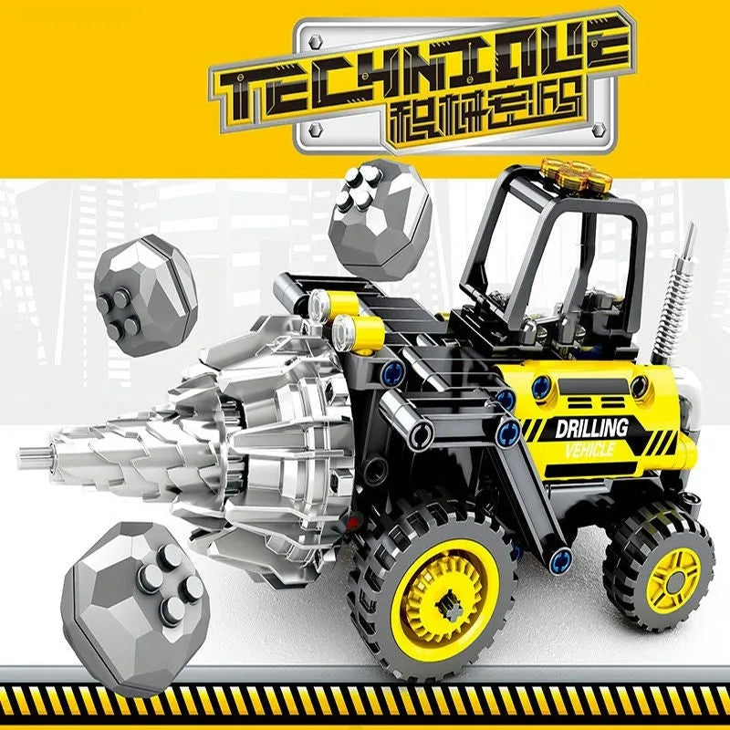 Building Blocks Tech MOC City Drilling Truck Machine Bricks Toys 7012000 - 10