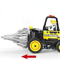 Thumbnail for Building Blocks Tech MOC City Drilling Truck Machine Bricks Toys 7012000 - 7