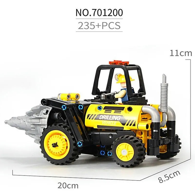 Building Blocks Tech MOC City Drilling Truck Machine Bricks Toys 7012000 - 8