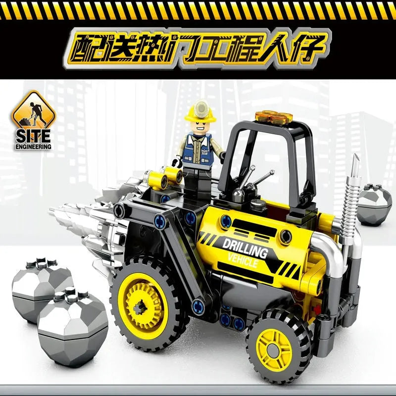 Building Blocks Tech MOC City Drilling Truck Machine Bricks Toys 7012000 - 2