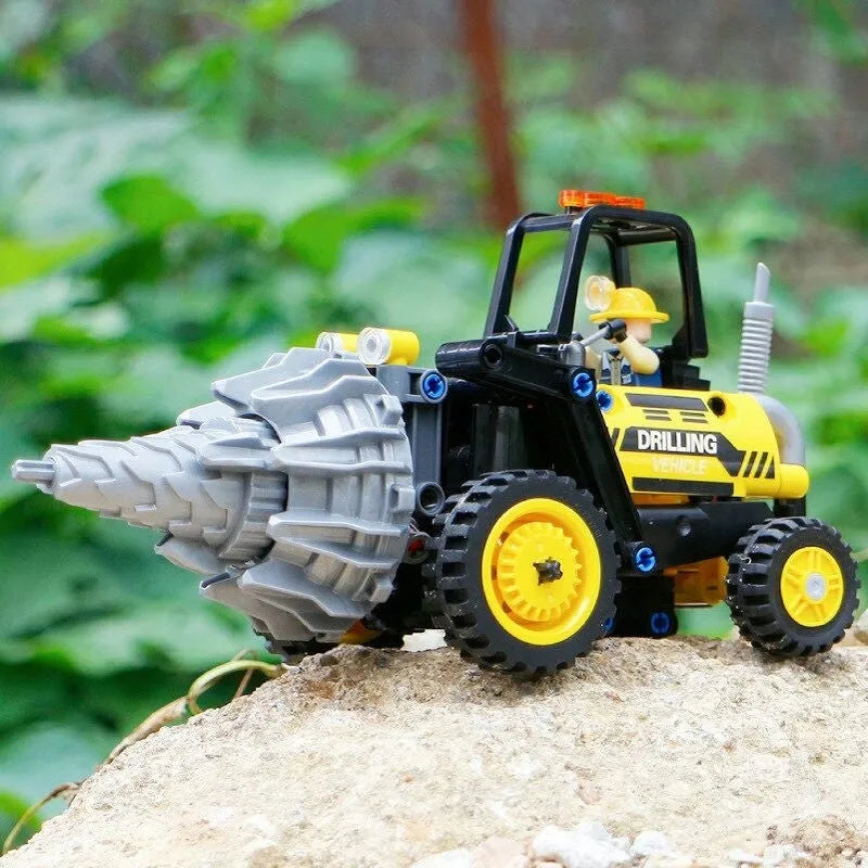 Building Blocks Tech MOC City Drilling Truck Machine Bricks Toys 7012000 - 5
