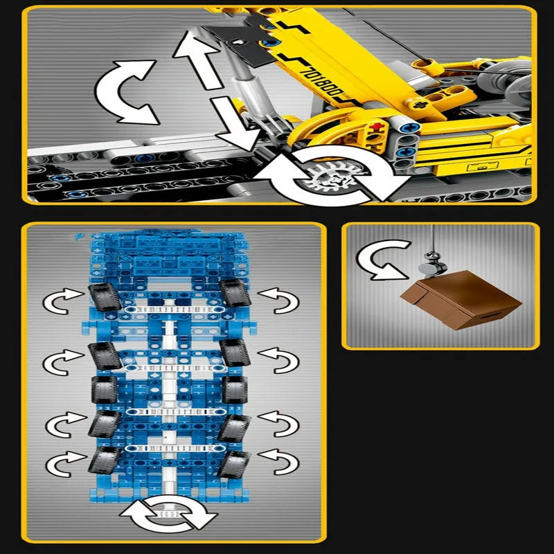 Building Blocks Tech MOC City Lifting Crane Truck Bricks Toys - 13