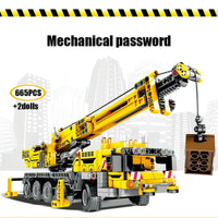 Thumbnail for Building Blocks Tech MOC City Lifting Crane Truck Bricks Toys - 5