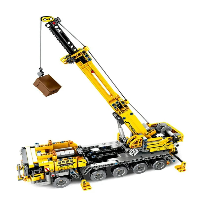 Building Blocks Tech MOC City Lifting Crane Truck Bricks Toys - 2