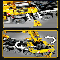 Thumbnail for Building Blocks Tech MOC City Lifting Crane Truck Bricks Toys - 12