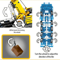Thumbnail for Building Blocks Tech MOC City Lifting Crane Truck Bricks Toys - 8