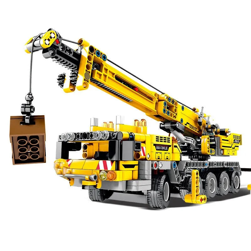 Building Blocks Tech MOC City Lifting Crane Truck Bricks Toys - 10