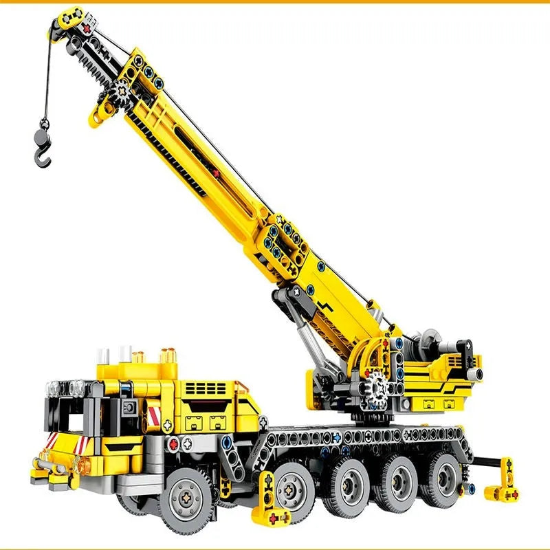 Building Blocks Tech MOC City Lifting Crane Truck Bricks Toys - 6
