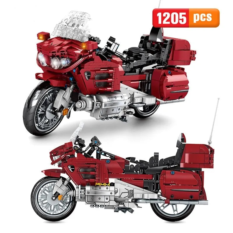 Building Blocks Tech MOC Classic Honda Gold Wing Motorcycle Bricks Toy - 1