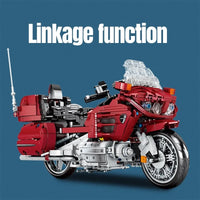 Thumbnail for Building Blocks Tech MOC Classic Honda Gold Wing Motorcycle Bricks Toy - 3