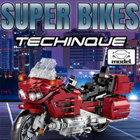Thumbnail for Building Blocks Tech MOC Classic Honda Gold Wing Motorcycle Bricks Toy - 2
