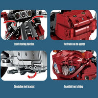 Thumbnail for Building Blocks Tech MOC Classic Honda Gold Wing Motorcycle Bricks Toy - 5