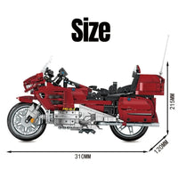 Thumbnail for Building Blocks Tech MOC Classic Honda Gold Wing Motorcycle Bricks Toy - 6