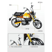 Thumbnail for Building Blocks Tech MOC Classic Honda Monkey Motorcycle Bricks Toy Construction Set Toys - 3