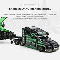 Thumbnail for Building Blocks Tech MOC Heavy City Container Truck Bricks Toys - 3
