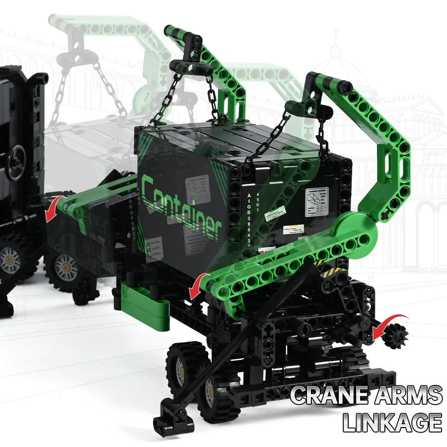 Building Blocks Tech MOC Heavy City Container Truck Bricks Toys - 10