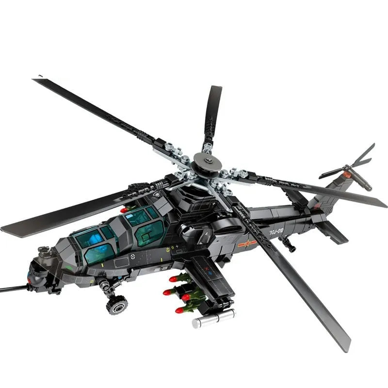 Building Blocks Tech Z10 SWAT Armed Police Helicopter Bricks Toy - 1